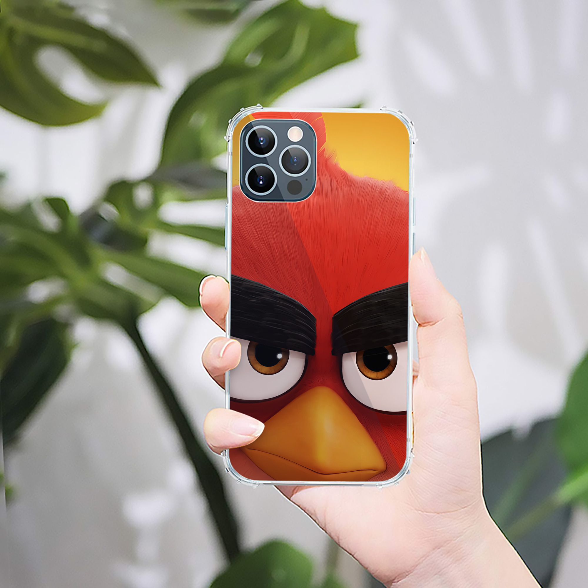 （画像用） Angry Birds アングリーバード 【iPhone 12シリーズ対応】透明スマホケース（クリアソフトケース）